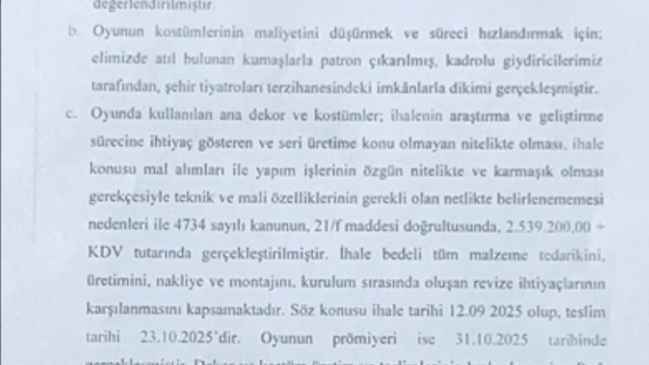 AK Partili Yıldız’tan İzmir Şehir Tiyatroları Eleştirisi: Bir Oyuna 4 Milyon TL