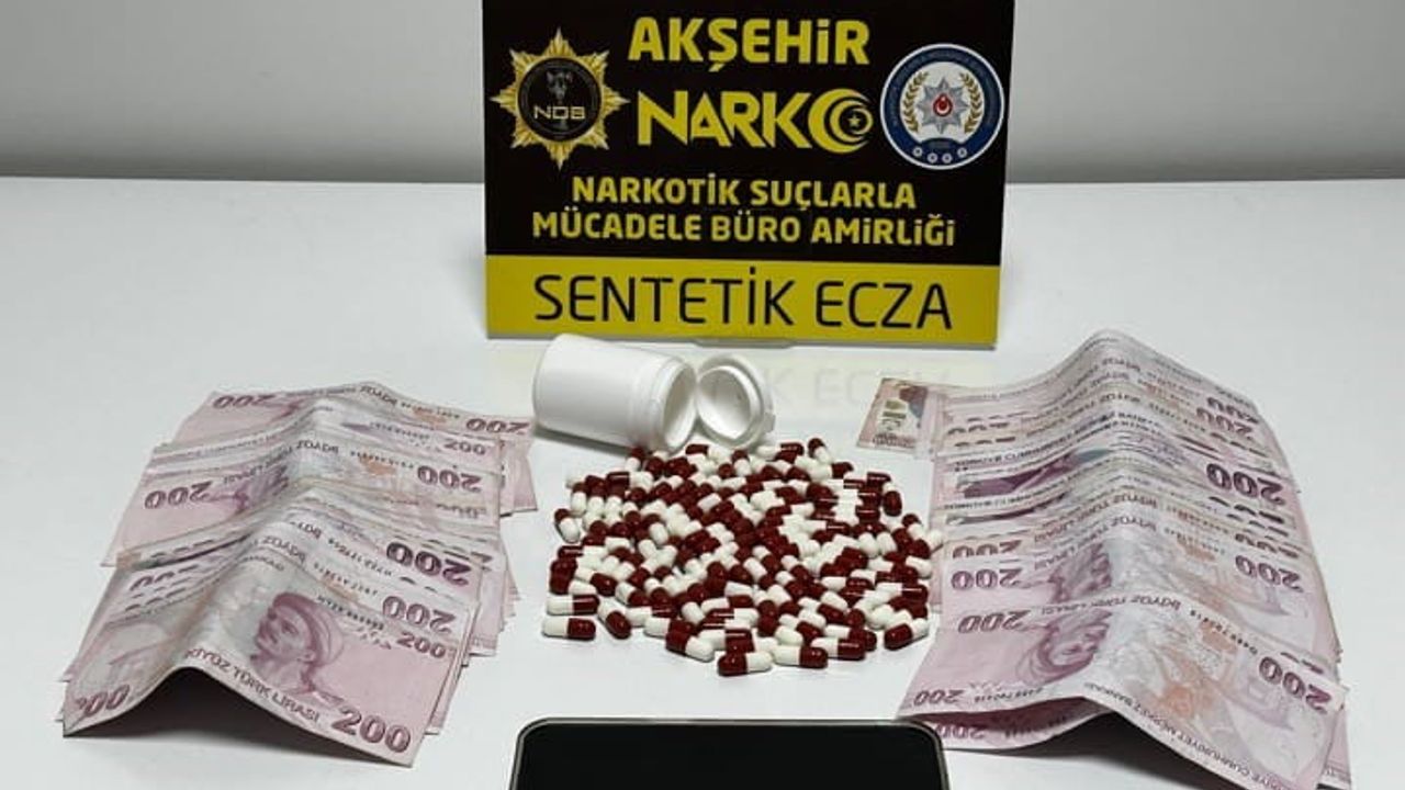 Akşehir’de uyuşturucu operasyonu: 134 hap ele geçirildi, 1 tutuklama