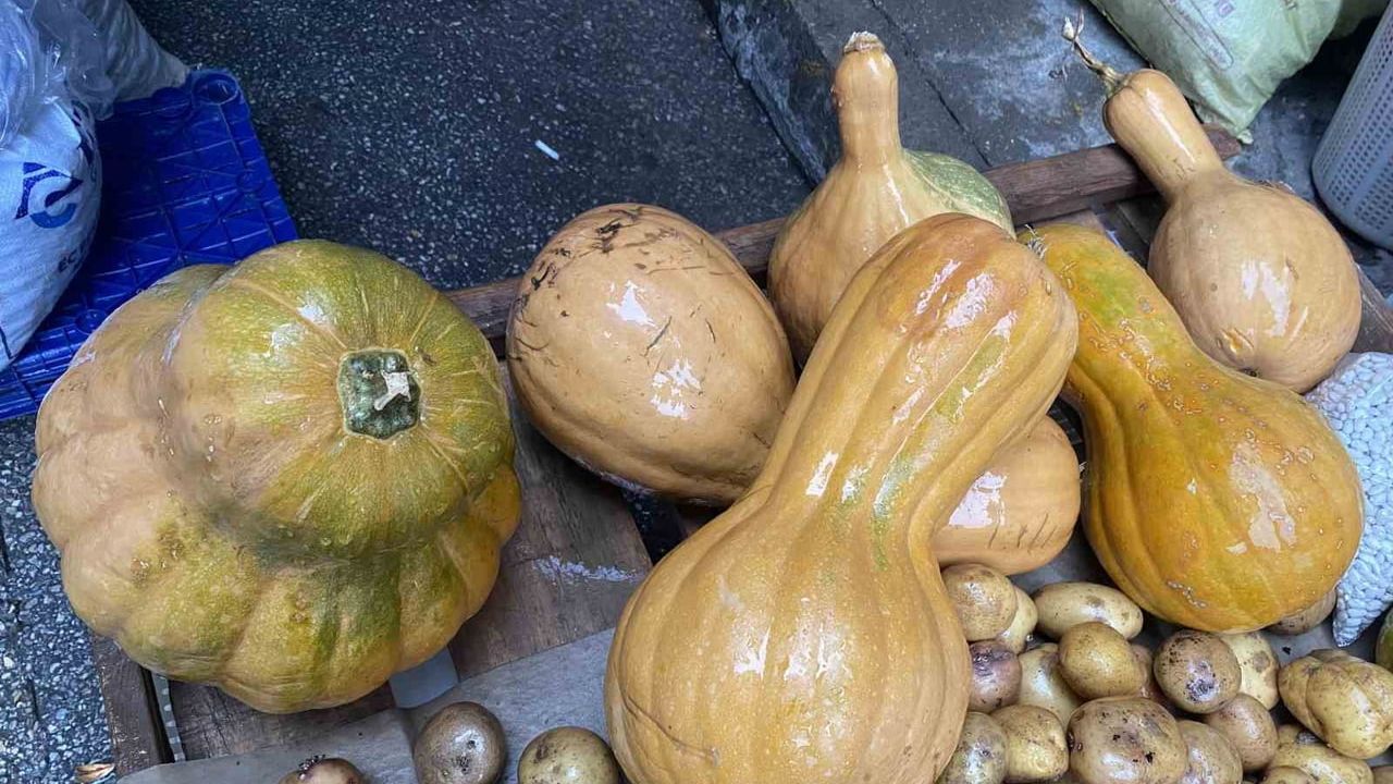 Alaşehir pazarında bal kabağı: Kendisi ve çekirdeği şifa kaynağı