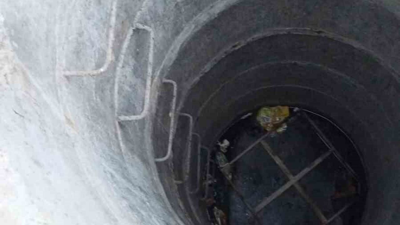 Antakya'da su kuyusuna düşen yavru kedi itfaiye tarafından kurtarıldı