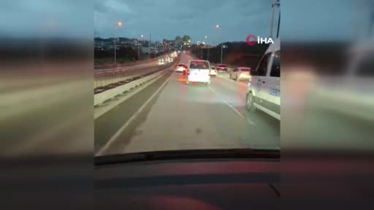 Arnavutköy'de düğün konvoyunda havaya ateş açıldı — Trafikte tehlike anları