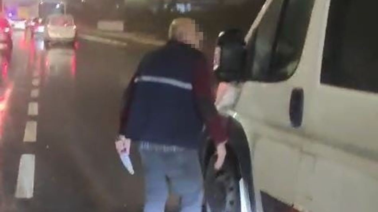 Arnavutköy’de emniyet şeridi tartışması bıçaklı tehdide dönüştü