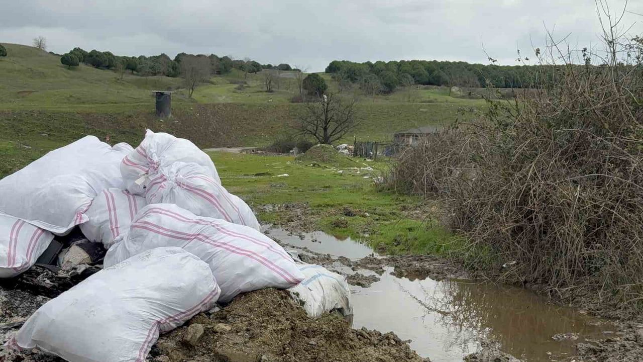 Arnavutköy İmrahor Mahallesi'nde kaçak döküm: Çayırlık alanlar çöplüğe döndü