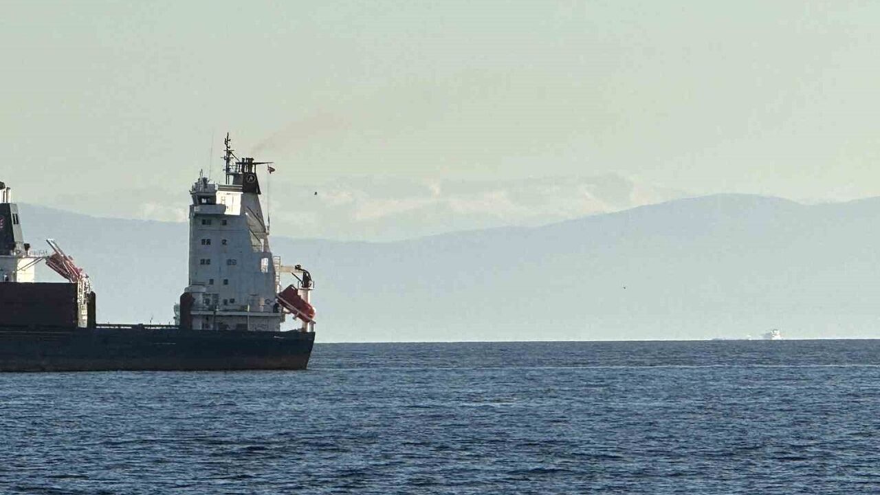 Avcılar’dan görünen Uludağ’ın karlı zirvesi