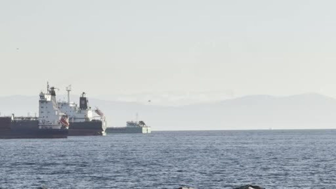 Avcılar Sahilinden Görünen Karlı Uludağ Zirvesi