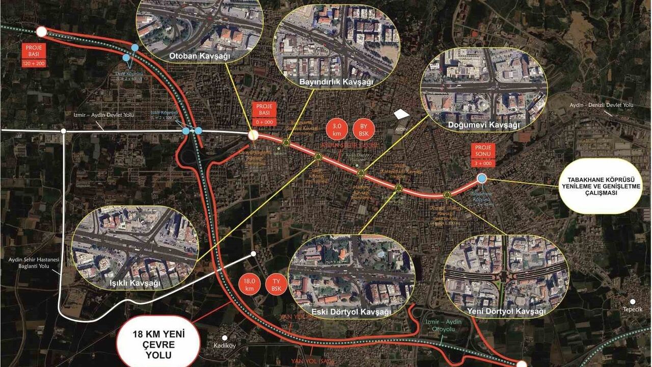 Aydın'da trafik yükünü azaltacak büyük kavşak ve çevreyolu projeleri ihaleye çıktı