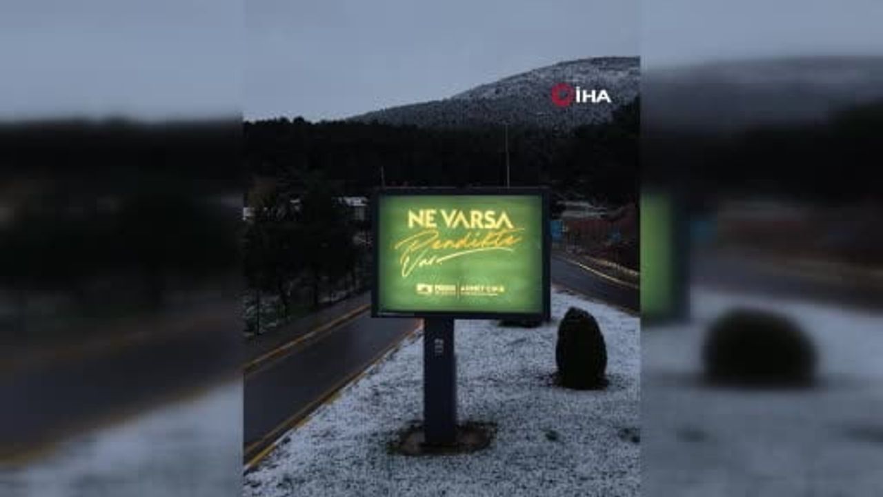 Aydos Ormanı’nda Kartpostallık Kar Manzarası Havadan Görüntülendi