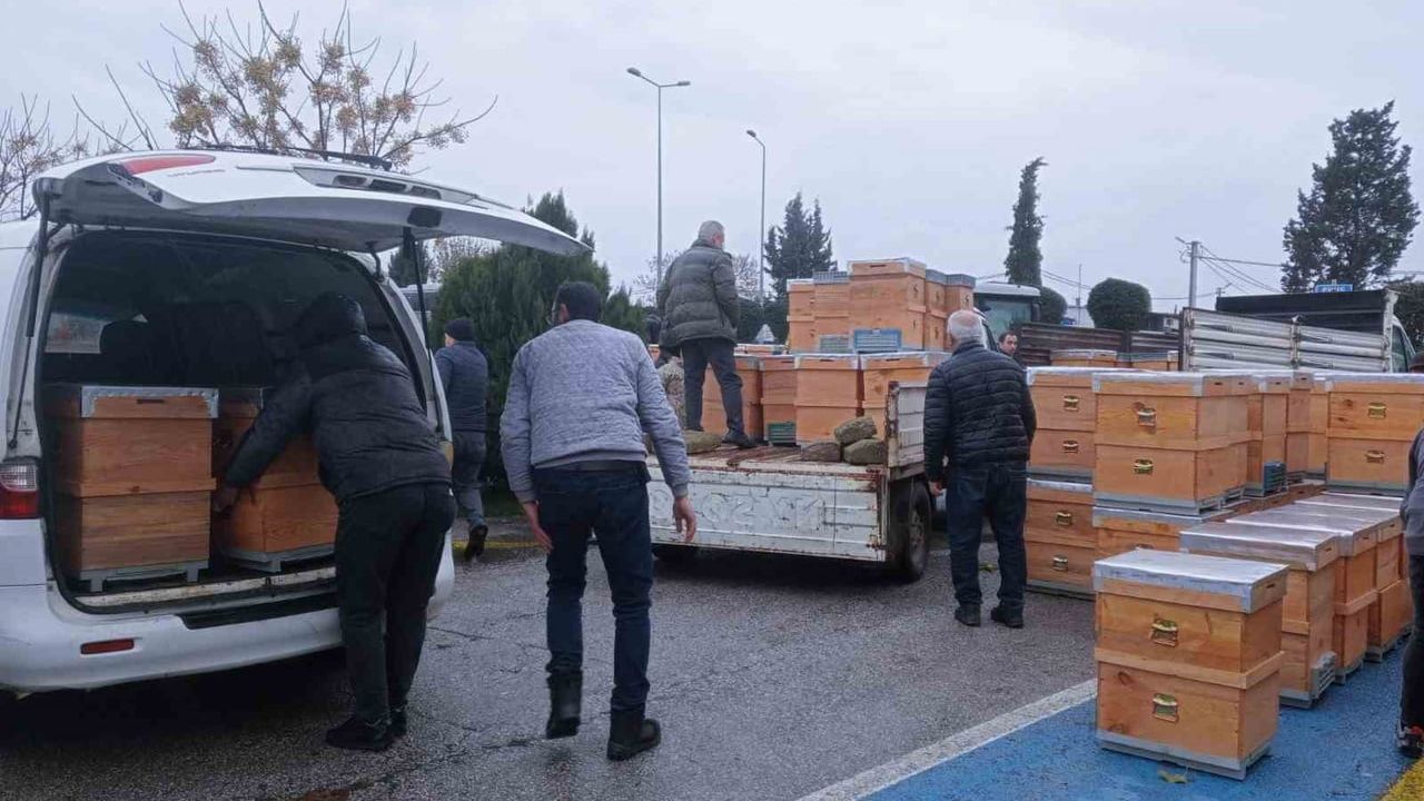 Babaeski'de üreticilere 385 adet yüzde 50 hibeli arı kovanı dağıtıldı