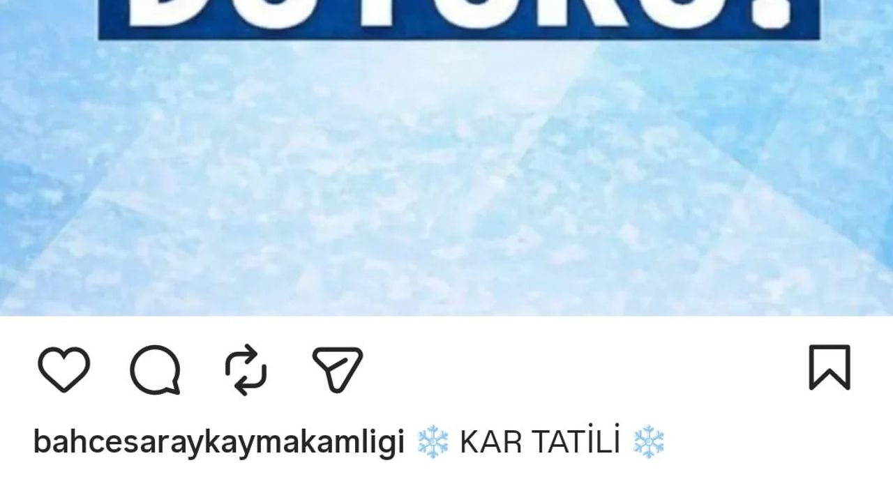 Bahçesaray'da taşımalı eğitime 1 gün ara