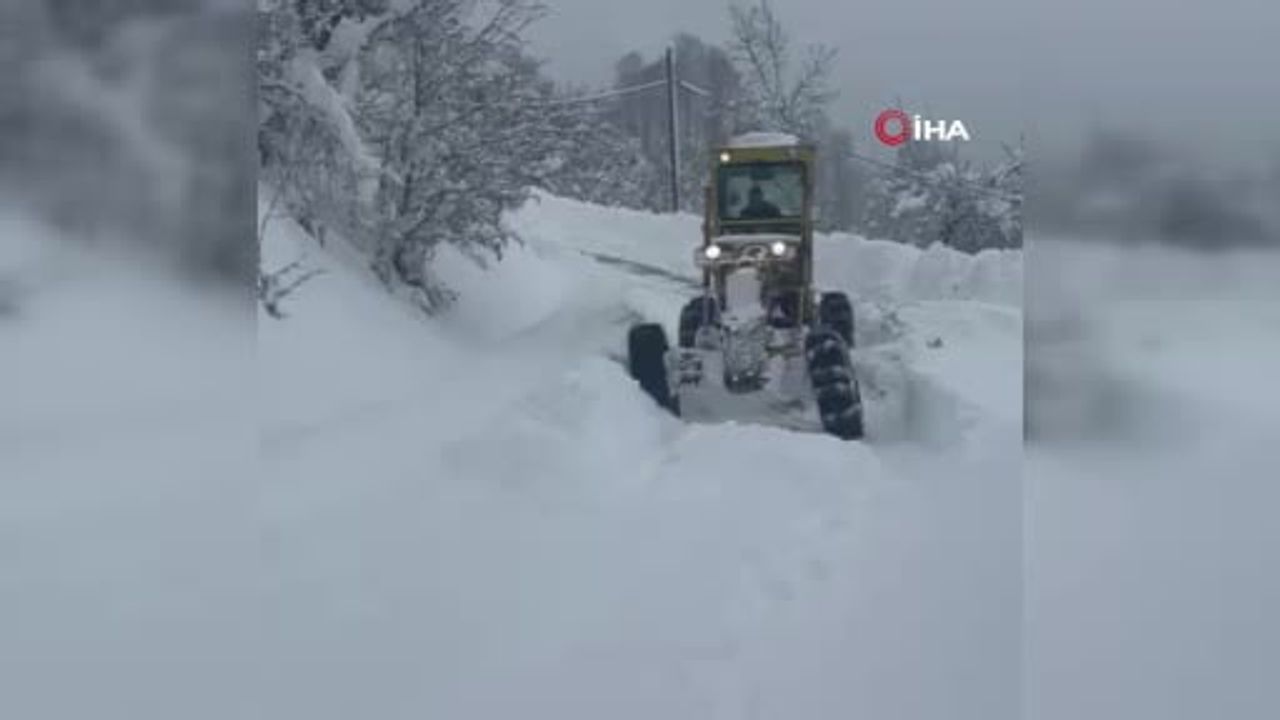 Bartın'da kar nedeniyle 30 köy yolu ulaşıma kapandı