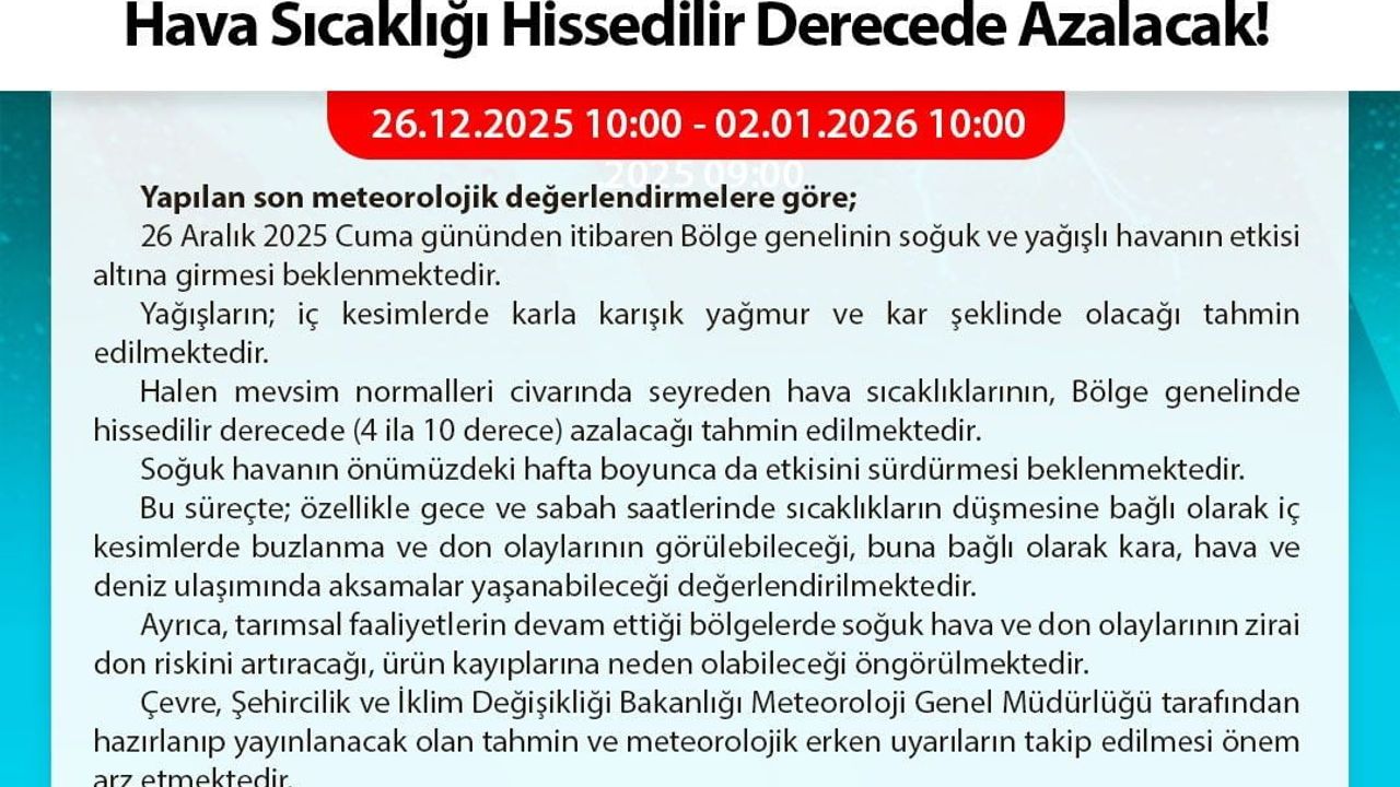 Batı Karadeniz için fırtına ve soğuk hava uyarısı