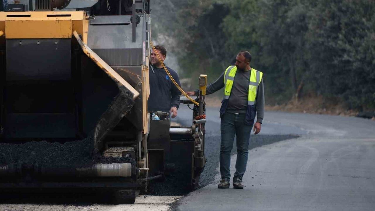 Bergamut Caddesi'nde asfalt çalışması tamamlandı
