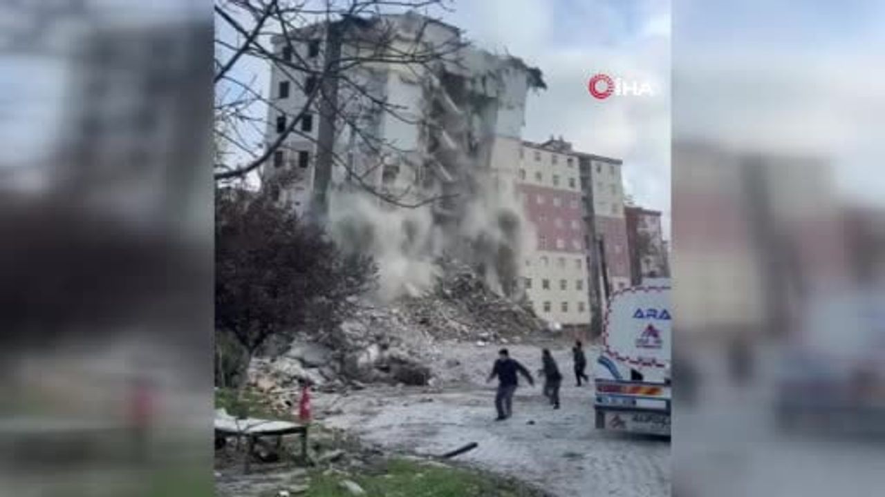 Beylikdüzü'nde yıkım sırasında bina kısmen çöktü, çocuklar son anda kurtuldu