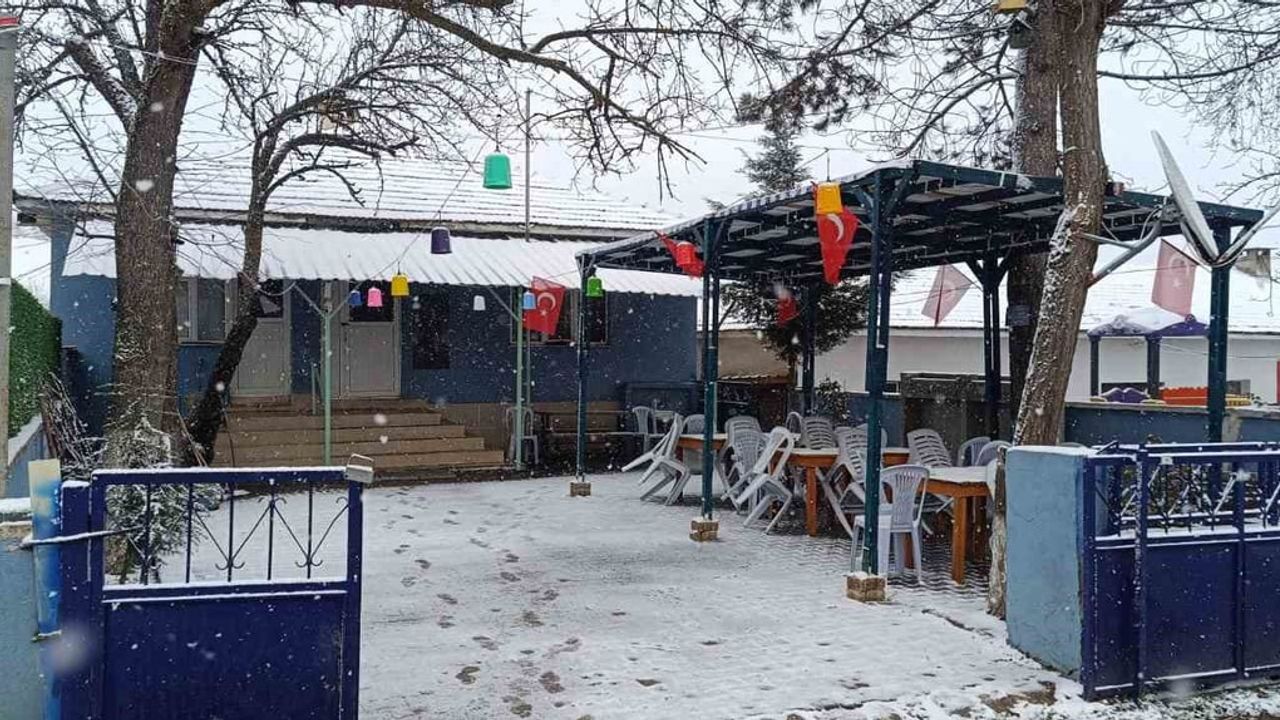 Bilecik'in yüksek köylerine mevsimin ilk karı yağdı