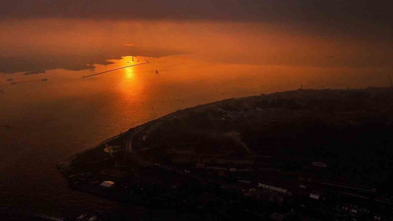 Boğaz'da Sabah Pusu Drone ile Görüntülendi