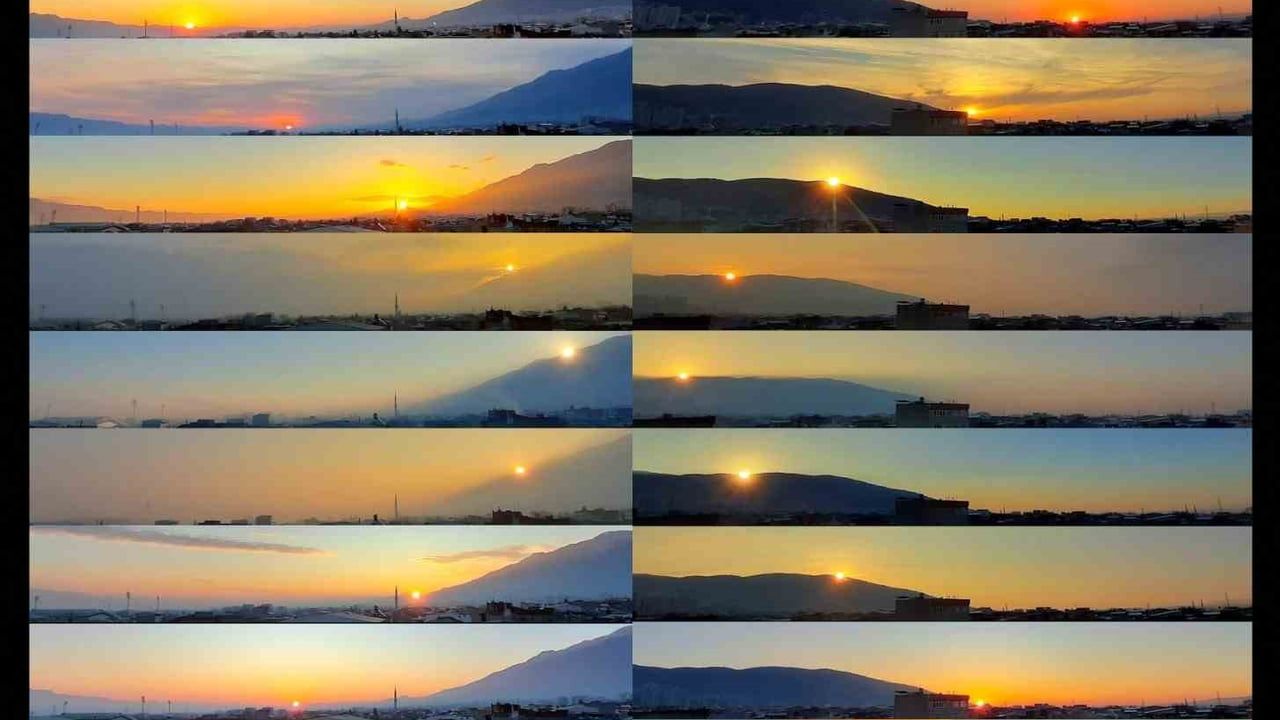 Bursa'da 1 Yıllık Güneş Takibi Tek Karede: Ufuk Yolculuğu