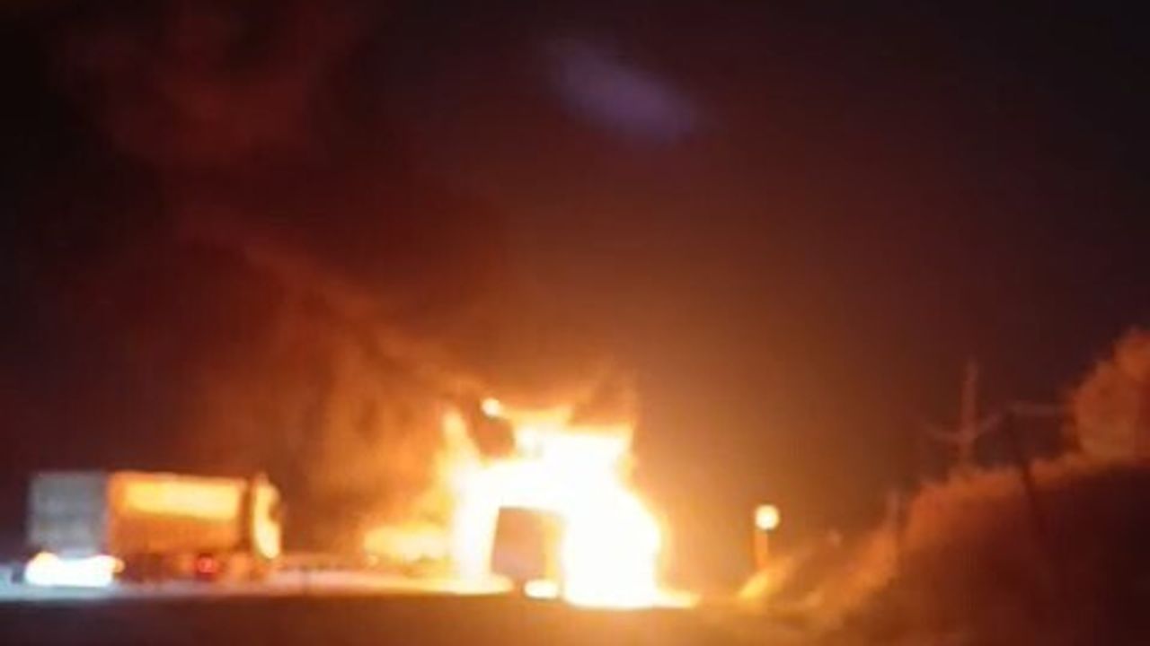 Bursa'da Yazaki servis otobüsü Dürdane rampasında alev aldı