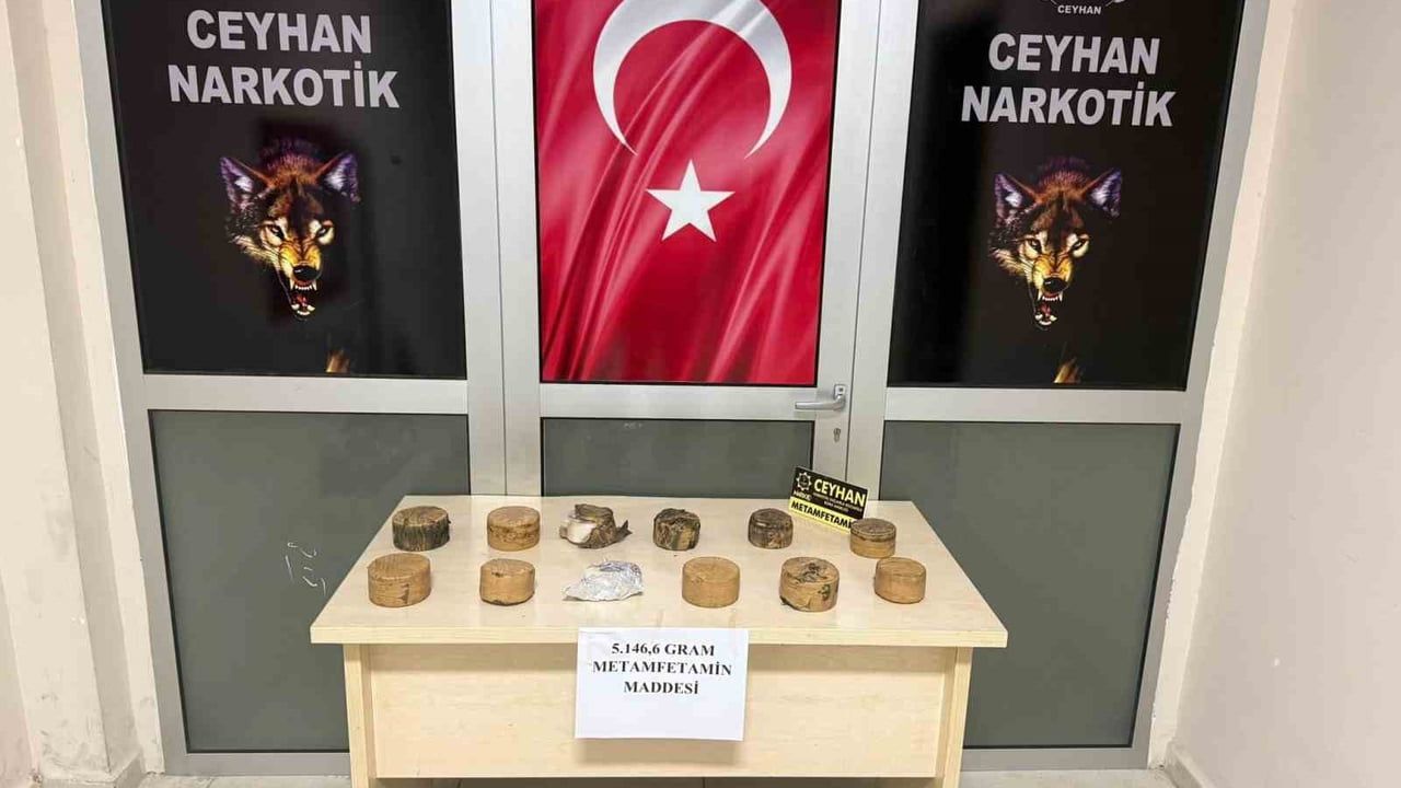 Ceyhan'da tırda 5 kilo 146 gram metamfetamin ele geçirildi, sürücü tutuklandı
