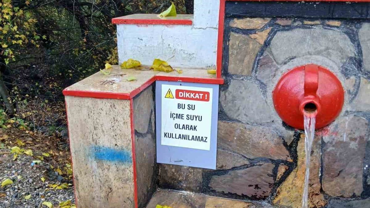 Datça'da beş yol kenarı çeşmesine 'Su içilemez' uyarısı