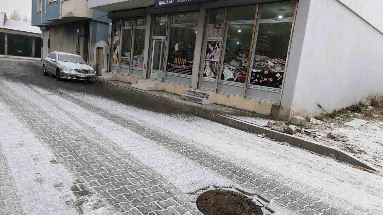 Diyadin'de mevsimin ilk karı etkili oldu