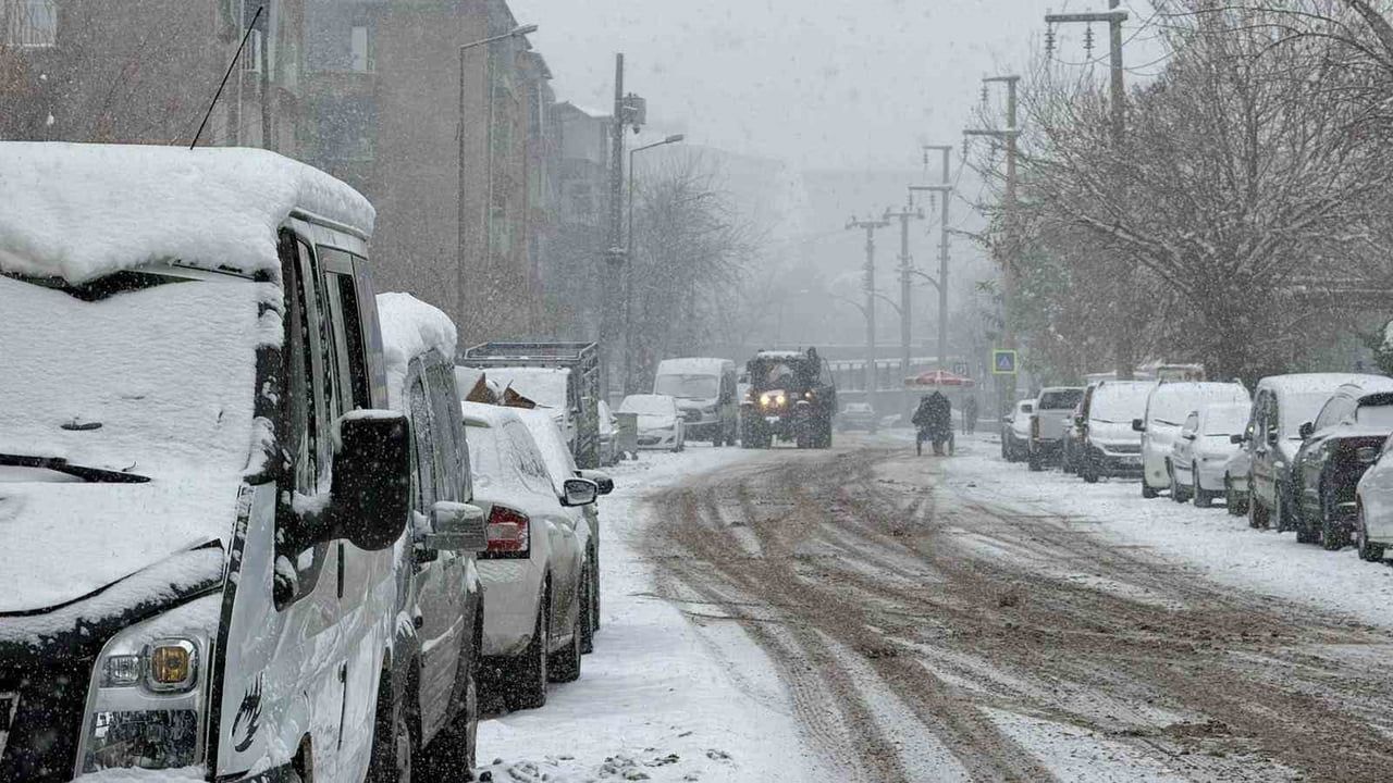Diyarbakır'da kar yağışı etkili oldu