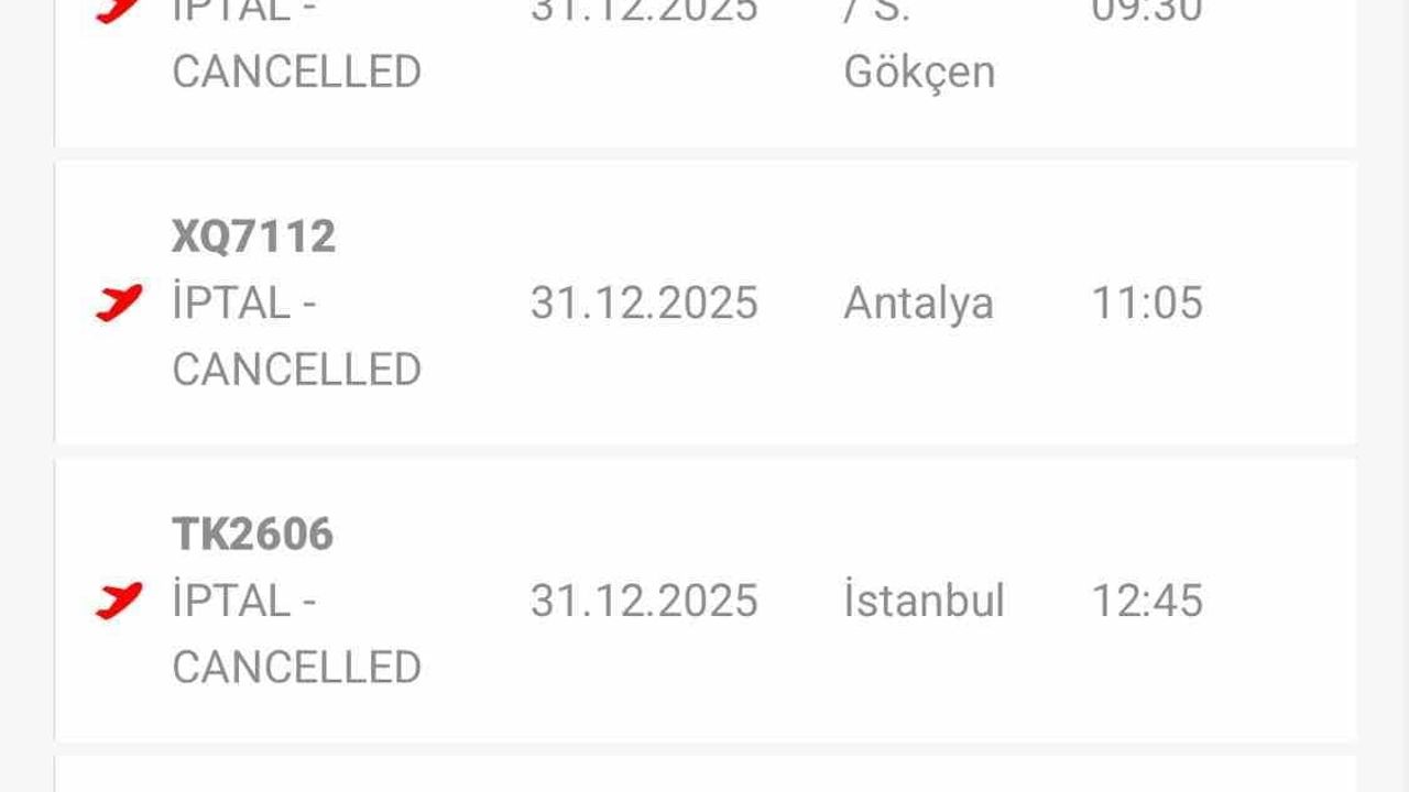 Diyarbakır'da Kar Yağışı Nedeniyle Uçuşlar İptal Edildi