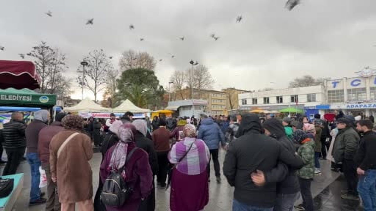 Dolu Yağışı Adapazarı'ndaki Hamsi Festivalinde Horonu Durdurmadı