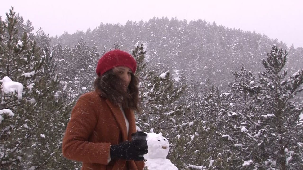 Dumanlı Tabiat Parkı karla kaplandı, kartpostallık görüntüler oluştu