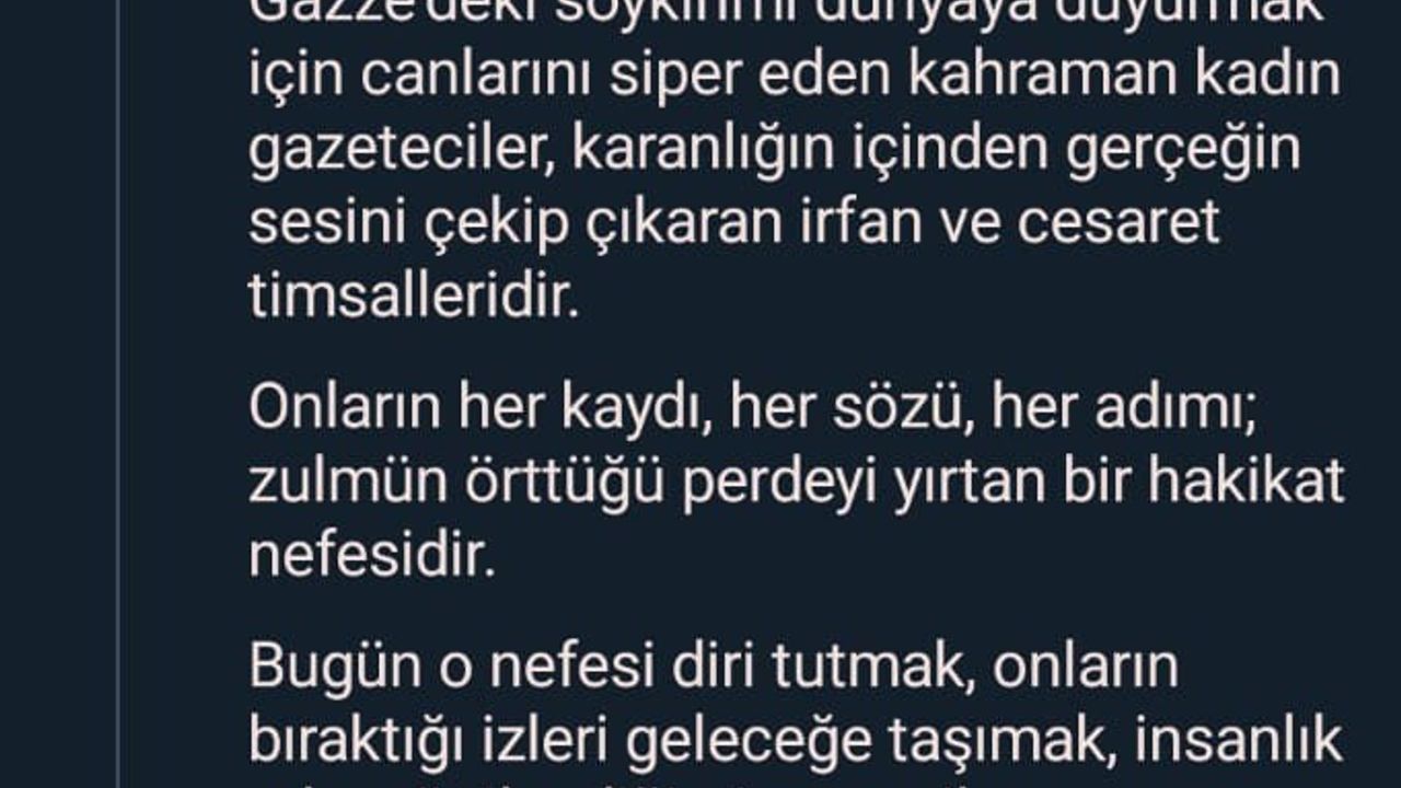 Emine Erdoğan'dan Gazze’deki kadın gazetecilere övgü