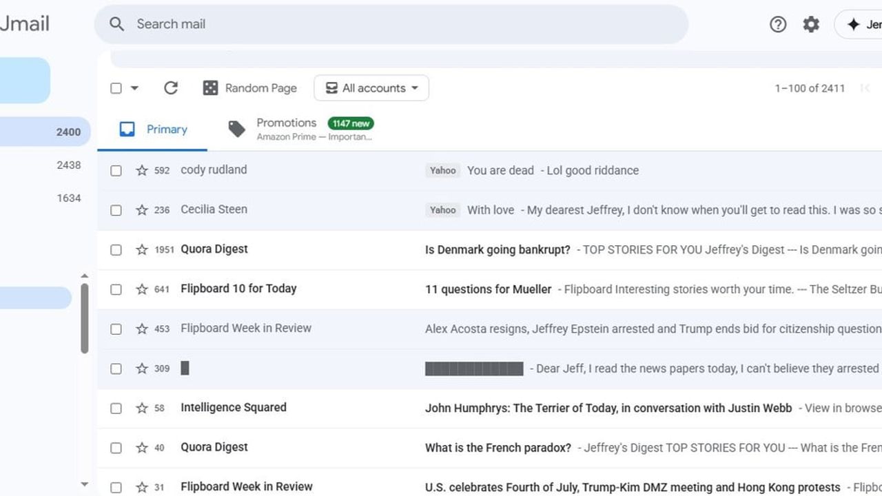 Epstein dosyaları Jmail.world ile dijital erişime açıldı