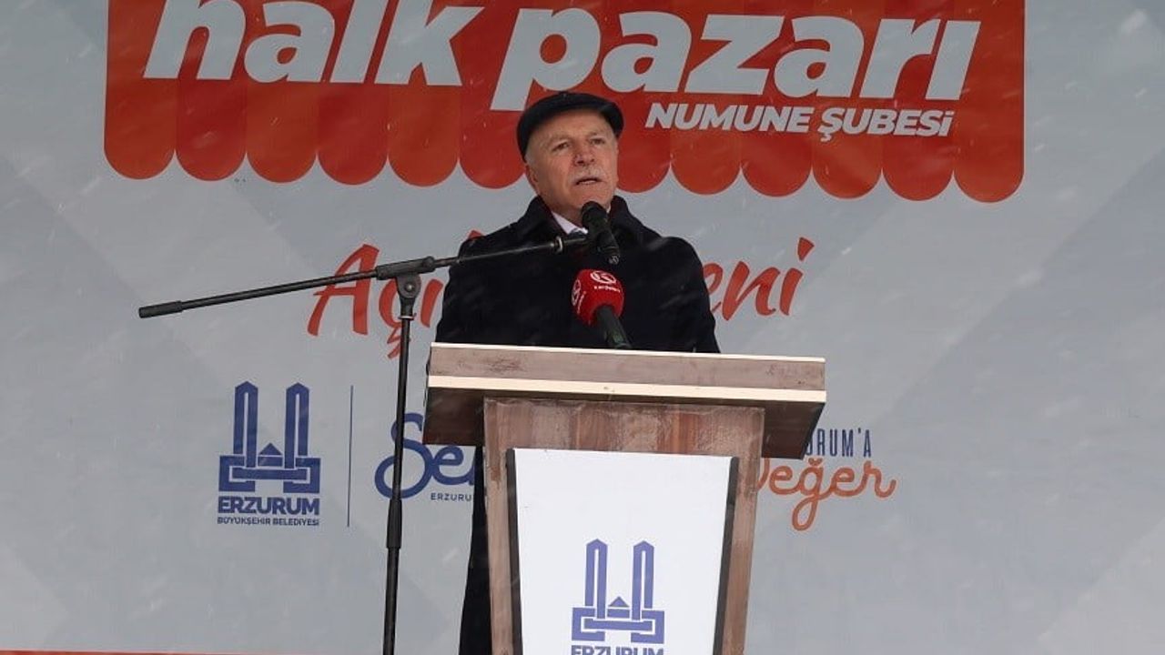 Erzurum'da Numune Halk Pazarı Açıldı