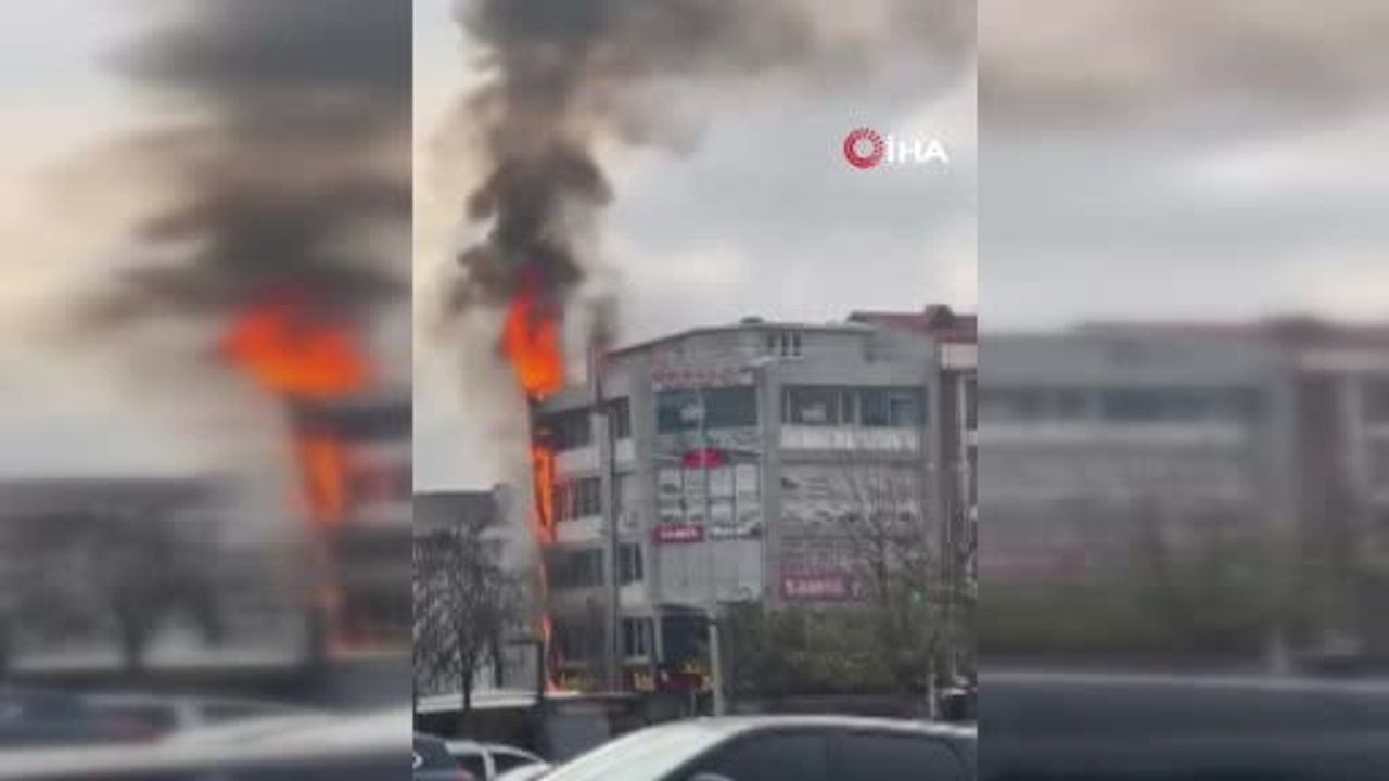 Esenyurt'ta restoran bacası yangını binanın dış cephesine sıçradı