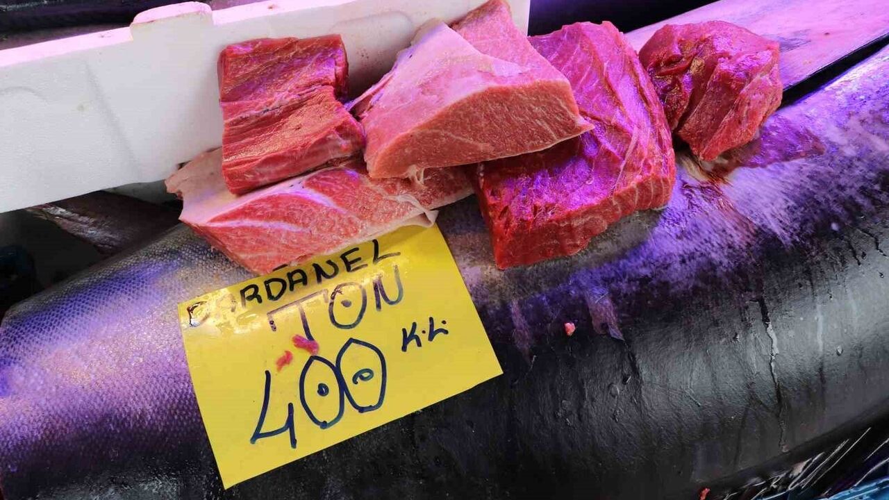 Eskişehir Taşbaşı'nda 280 kiloluk dev orkinos tezgaha çıktı