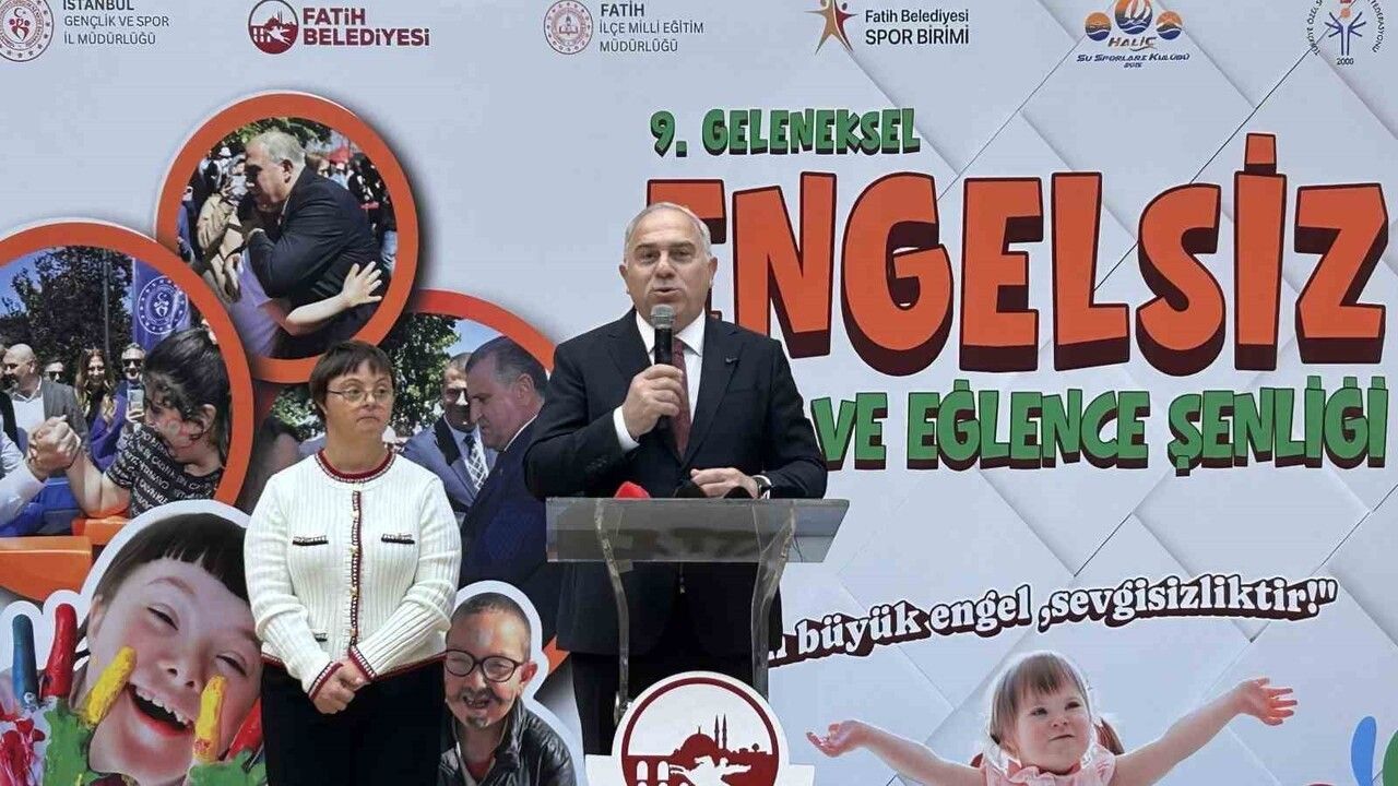 Fatih'te 9’uncu Engelliler Spor ve Eğlence Şenliği'nde neşeli anlar