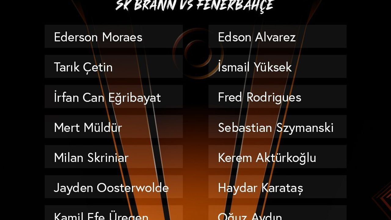 Fenerbahçe’nin Brann maçı kamp kadrosu açıklandı