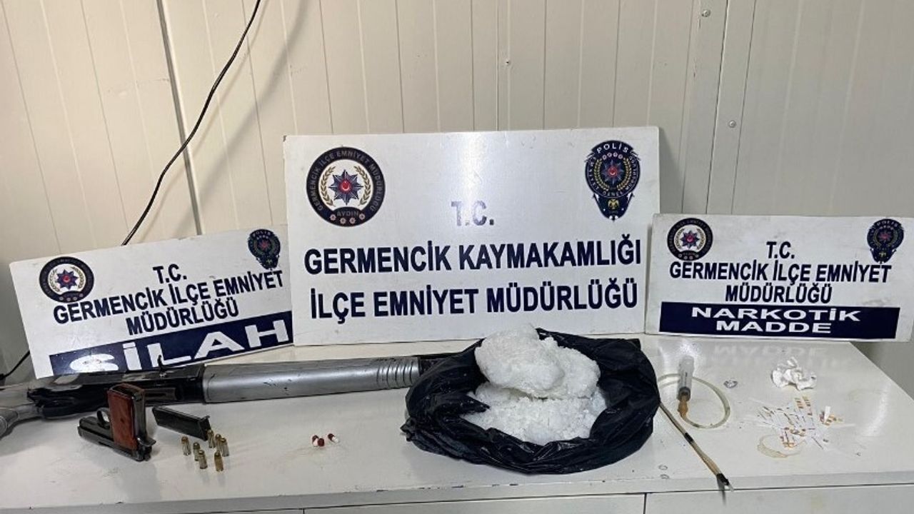 Germencik'te ev aramasında 2 kilo 60 gram metamfetamin ele geçirildi