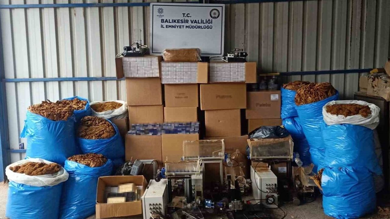 Gönen'de kaçak tütün operasyonu: 13 gözaltı