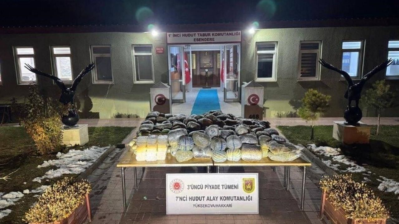 Hakkâri hudut hattında yaklaşık 259 kilogram uyuşturucu ele geçirildi