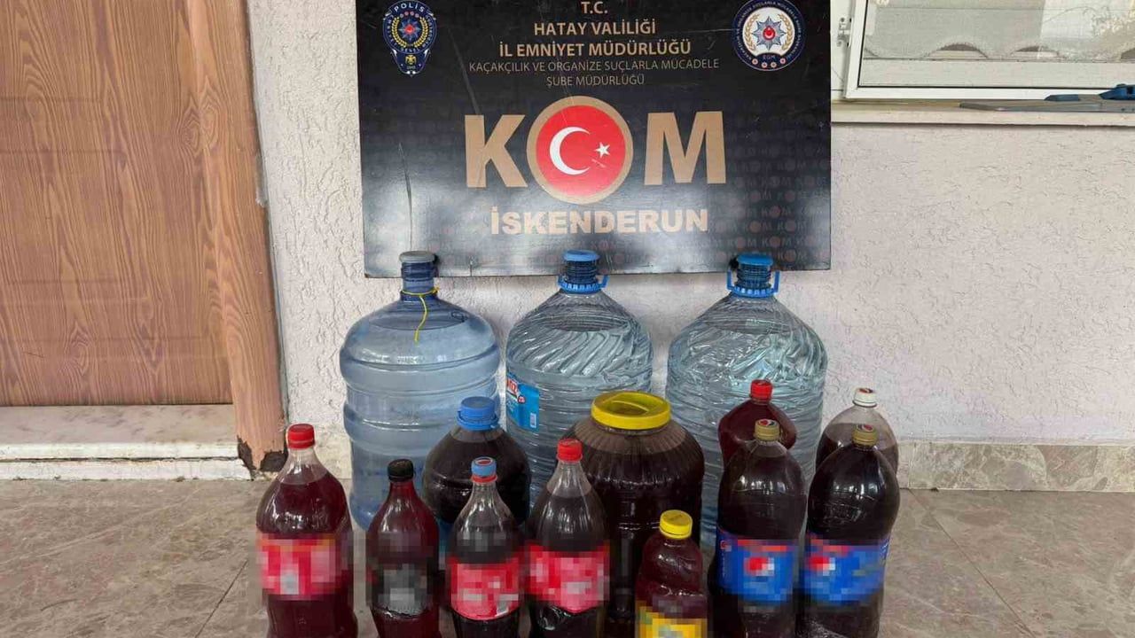 Hatay'da yılbaşı öncesi bin 020 litre el yapımı alkol ele geçirildi