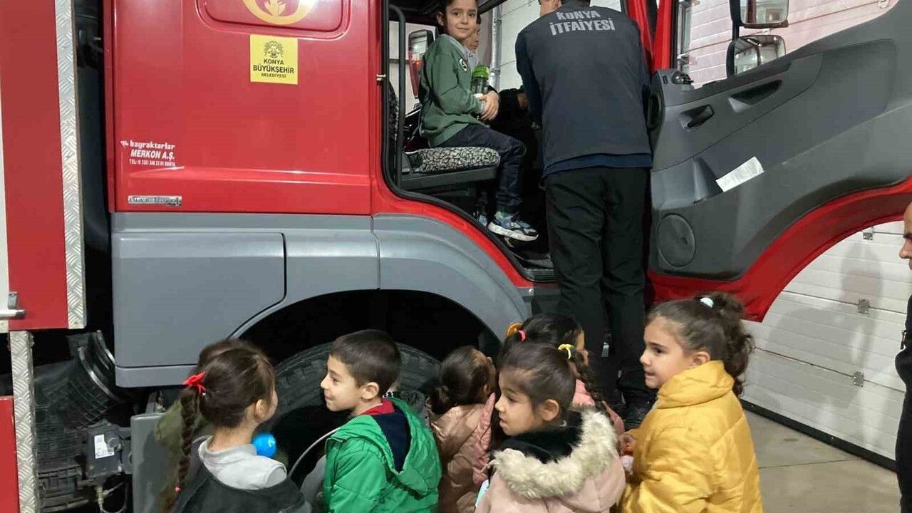 Hüyük'te 1. sınıflara itfaiye ve yangın güvenliği eğitimi