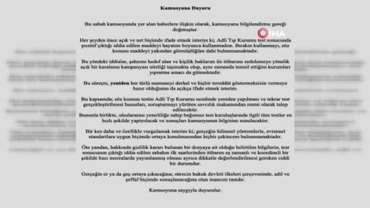 İstanbul Cumhuriyet Başsavcılığı'ndan Saadettin Saran açıklaması