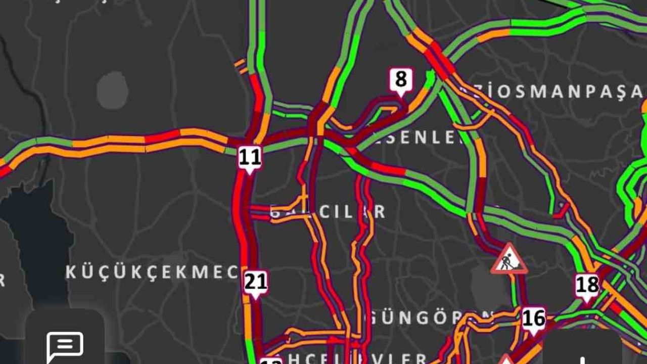 İstanbul'da akşam trafik yoğunluğu yüzde 83'e ulaştı