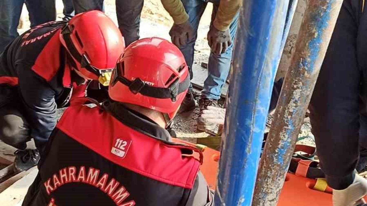 Kahramanmaraş'ta inşaattan düşen işçi yaralandı
