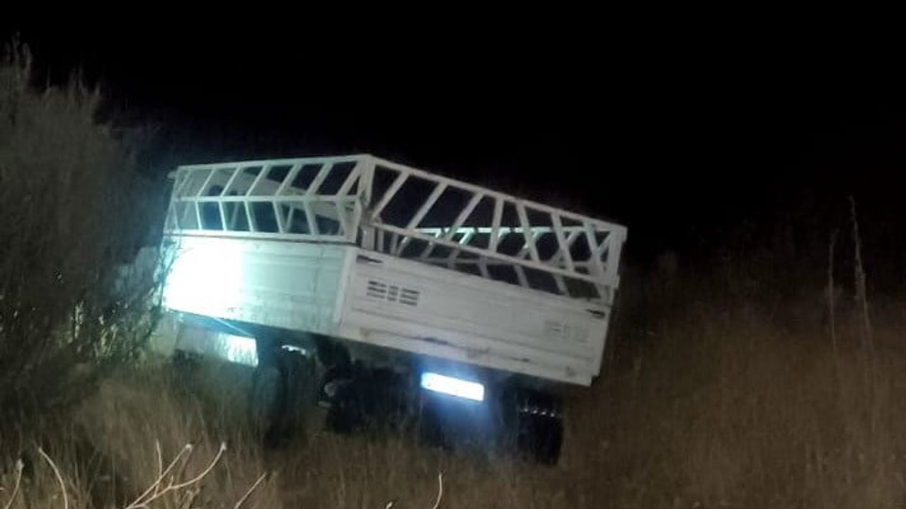 Kamyonet şarampole yuvarlandı: 1 kişi yaralandı