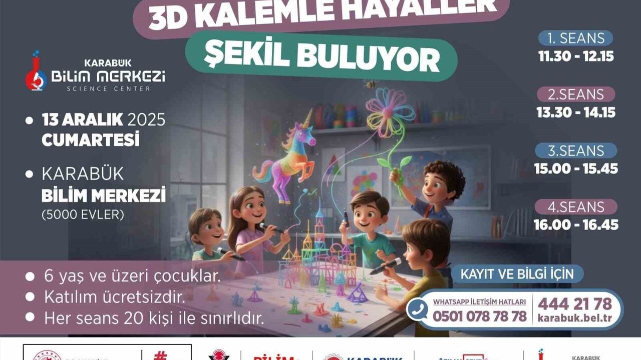 Karabük Bilim Merkezi'nden 3 Boyutlu Kalem Atölyesi