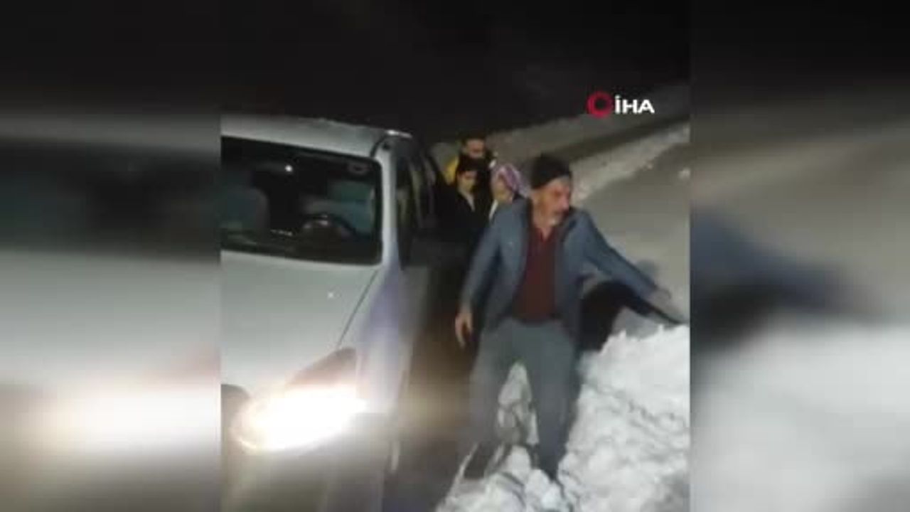 Karla kapanan yolda doğum sancısı: 25 yaşındaki kadın 2 saatte hastaneye ulaştırıldı