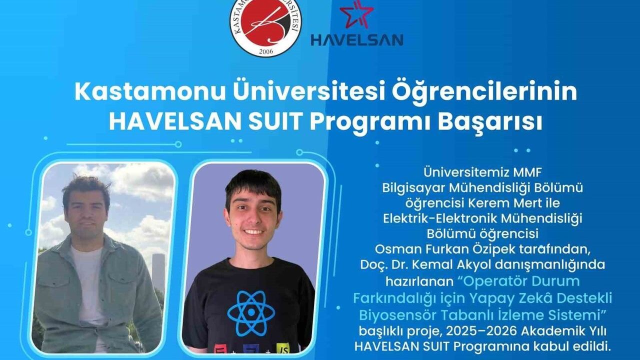 Kastamonu Üniversitesi Öğrencilerinin Yapay Zeka Destekli Biyosensör Projesi HAVELSAN SUIT'e Kabul Edildi