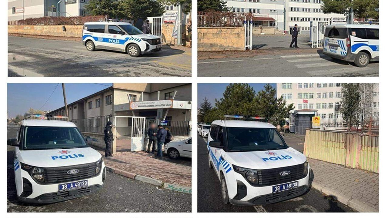 Kayseri'de okul önlerinde güvenlik uygulaması: 321 şahıs sorgulandı