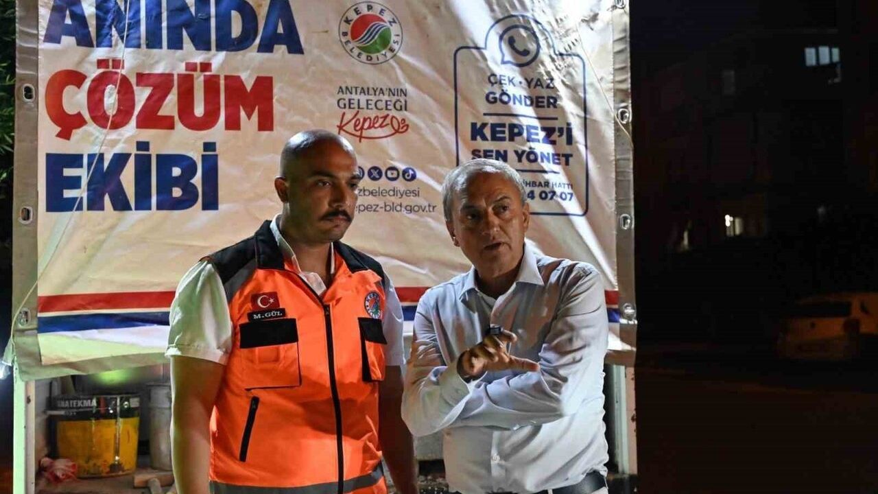 Kepez’in Anında Çözüm Ekibi 7/24 Görevde