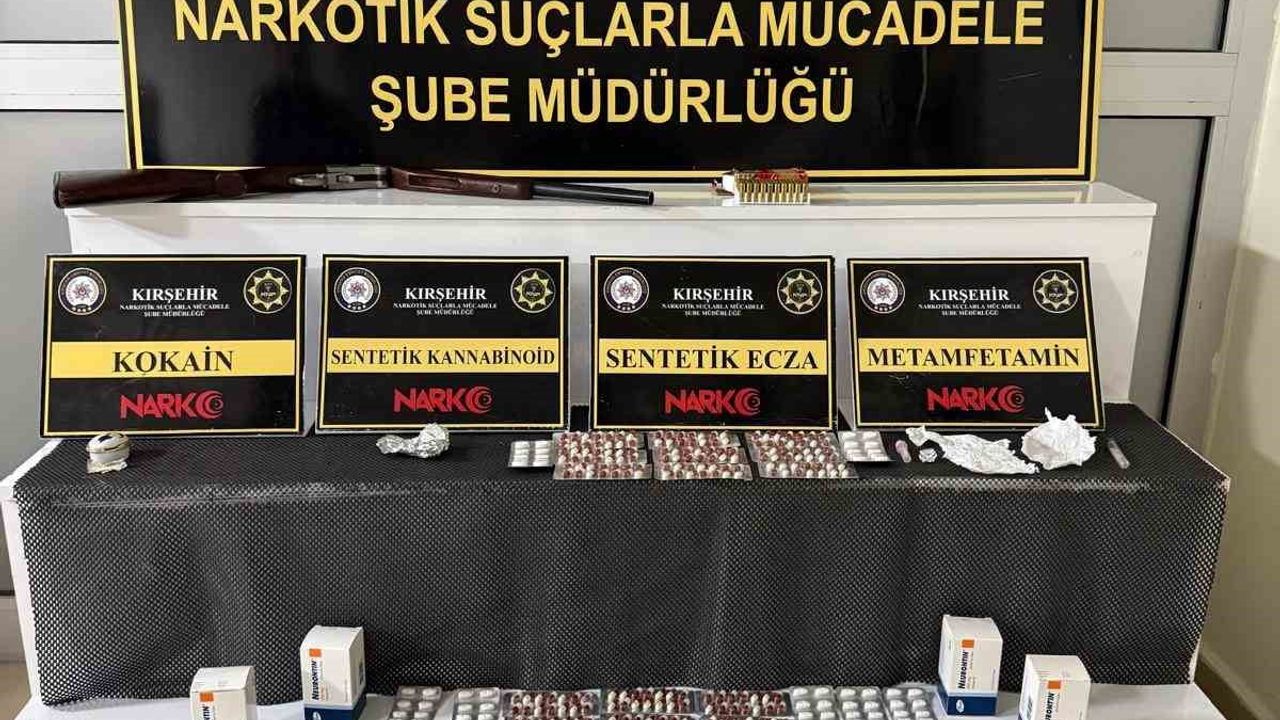 Kırşehir’de iki operasyonda uyuşturucu ve silah ele geçirildi, 1 tutuklama